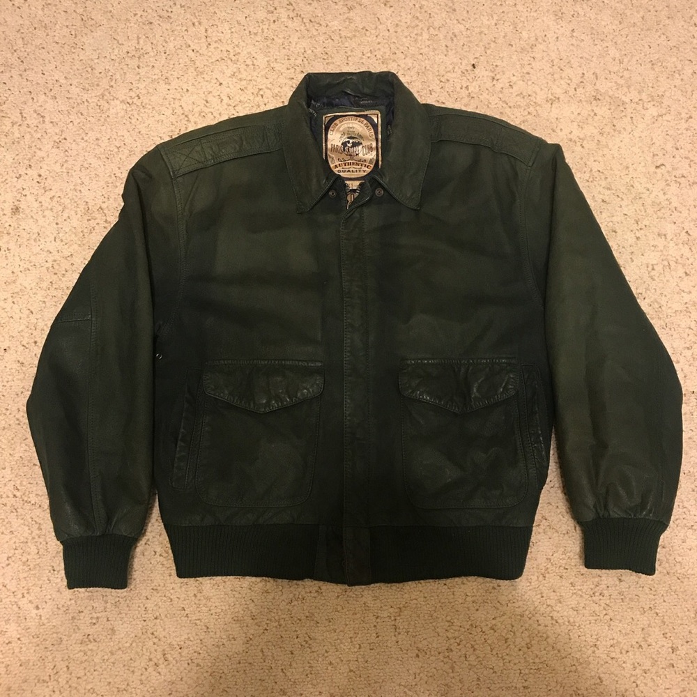 Vintage 90’s Paris Sports Club Leather Coat - Picture 3 of 4
